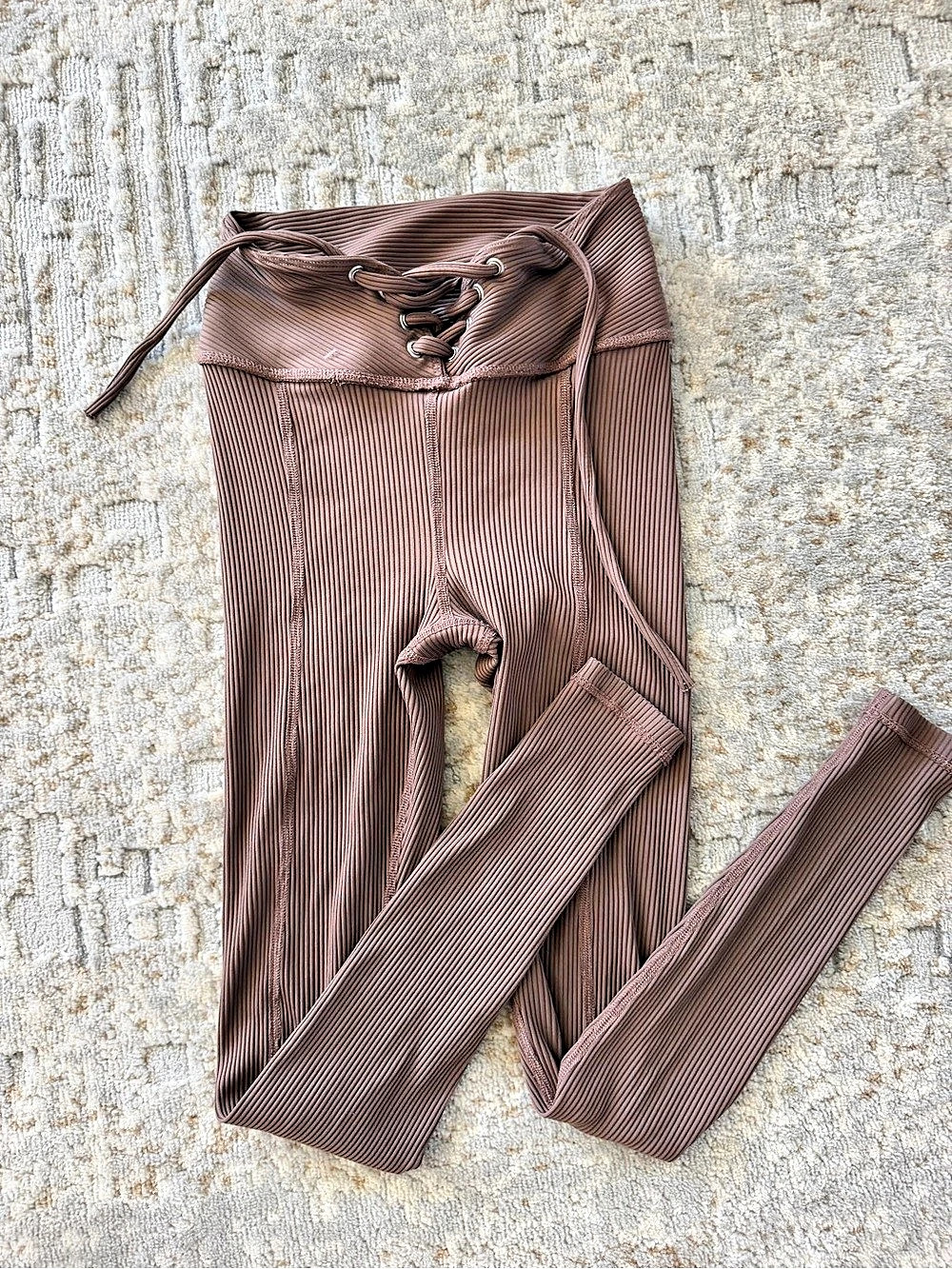 Year of Ours Ribbed Football Legging Brown Small